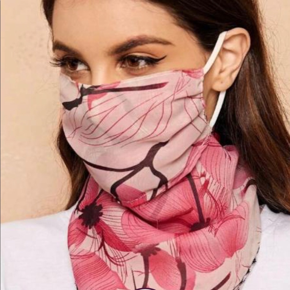 Two in one face mask/ scarf: Blossom